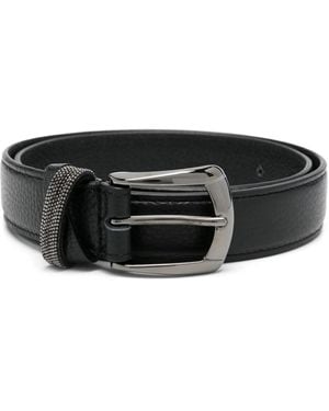 Peserico Cinturón Con Ribete Punto Luce - Negro