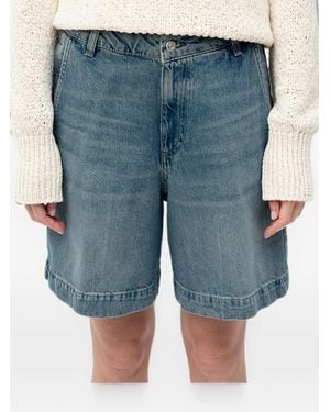 BOSS Faded Denim Shorts - Blue