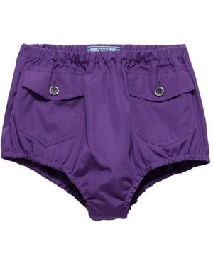 Prada Popeline Shorts - Paars