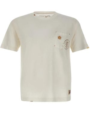 Bob Embroidered-Detail Chest-Pocket T-Shirt - White