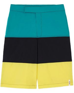 Sunnei Panelled Swim Shorts - Yellow