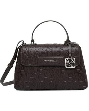 ARMANI EXCHANGE Liz Logo-Embossed Crossbody Bag - Black