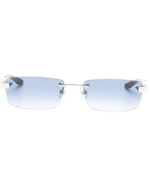 Maybach The Artist Iii Rimless Rectangle-Frame Sunglasses - Blue