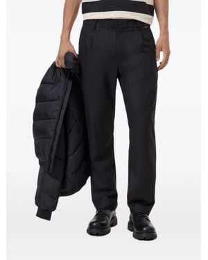 Closed Pleated Tapered Trousers - Blue