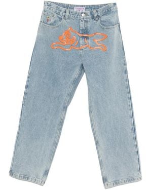 ICECREAM Running Dog Double Scoop Graphic Jeans - Blue