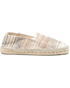Manebí Espadrilles Mit Webmuster - Natur