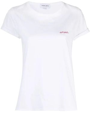Maison Labiche Armour-Slogan Embroidered T-Shirt - White