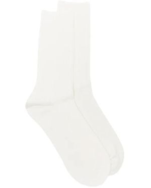 ANT45 Urbana Long Ribbed Socks - White