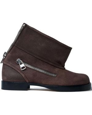 JW Anderson Suede Ankle Boots - Brown
