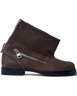 JW Anderson Suede Ankle Boots - Brown