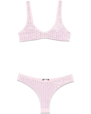 VENUJA Rhinestone-Embellished Bikini - Pink
