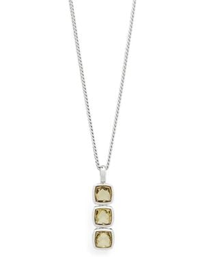 Tom Wood Sterling Quartz Pendant Necklace - Metallic