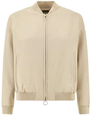 Paul & Shark Silk Bomber Jacket - Natural