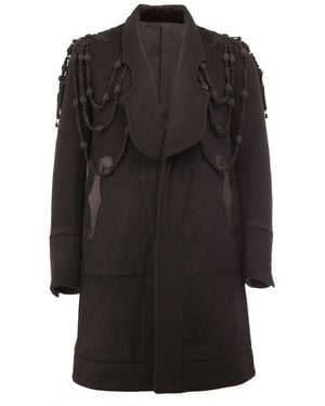 TAKAHIROMIYASHITA TheSoloist. Embroidered Panelled Coat - Black