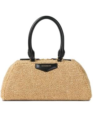 Givenchy Mini Antigona East-West Tasche Aus Bast - Natur