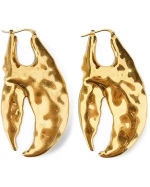 Jacquemus Hammered-Effect Earrings - Metallic