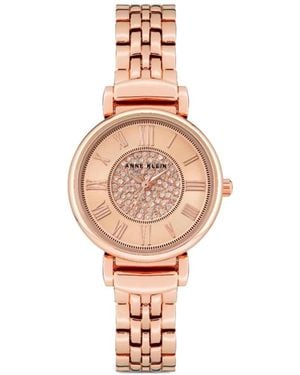Anne Klein Classic Crystal-Embellished 30Mm Watch - White
