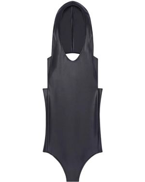 Courreges Hooded Jersey Bodysuit - Blue