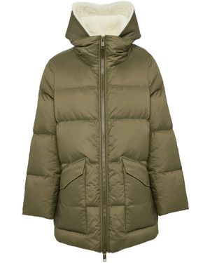 Yves Salomon Shearling Down Jacket - Green