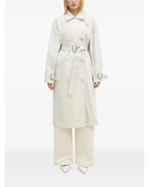 Lacoste Double-Breasted Coat - White