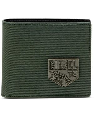 DIESEL Logo-Patch Bi-Fold Wallet - Green