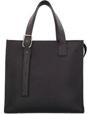Loewe Leather Tote Bag - Black