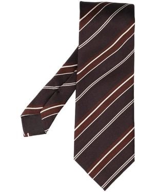 Tom Ford Striped Silk Tie - Brown