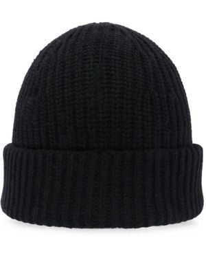 EMERSON RENALDI Ribbed Beanie Hat - Black