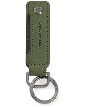 Piquadro Leather Keychain - Green