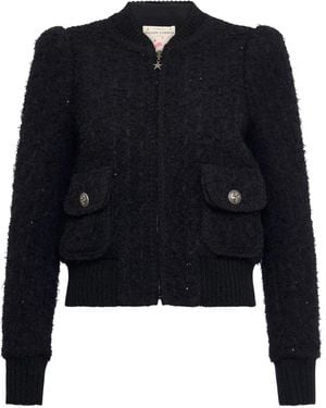 Maison Common Sequin-embellished Bomber Jacket - Blue