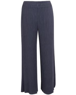 Issey Miyake Plissé-Effect Pants - Blue