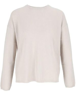 Allude Crew-Neck Cashmere Sweater - White