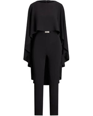 Ralph Lauren Belted Crew-Neck Jumpsuit - Black