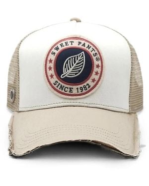 Sweet Pants Home Run Logo-Patch Mesh-Panel Cap - Natural