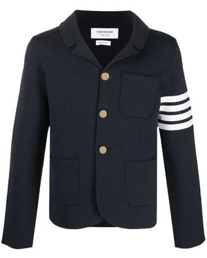 Thom Browne 4-Bar Knitted Blazer - Blue