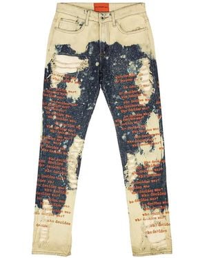Who Decides War Scripture Straight-Leg Jeans - Blue
