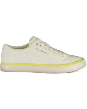 Tommy Hilfiger Mesh-Knit Low-Top Trainers - White