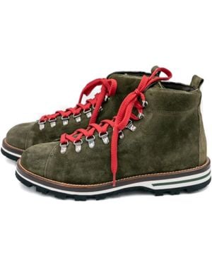 Monpiz Falcade Lace-Up Suede Boots - Green