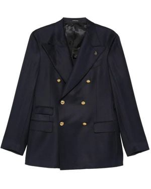 Gabriele Pasini Double-Breasted Wool Blazer - Blue