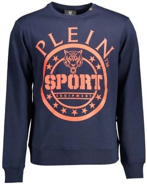 Philipp Plein Tiger-Print Crew-Neck Jumper - Blue