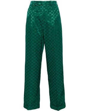 Gucci Pantalones GG Supreme rectos - Verde
