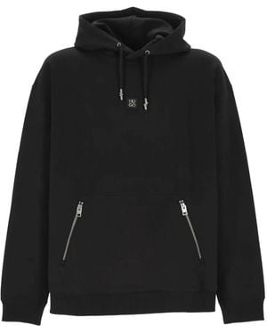 BOSS Hoodie Zippé À Plaque Logo - Noir