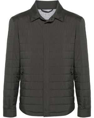 Corneliani Press-Stud Quilted Jacket - Grey