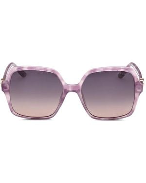 GUESS EYEWEAR Square-Frame Gradient-Lens Sunglasses - Purple