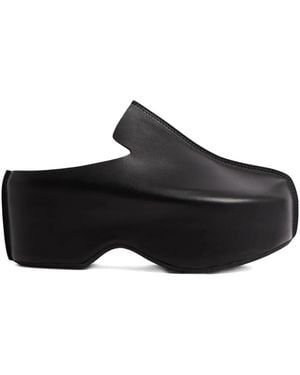 JW Anderson Platform Leather Mules - Black