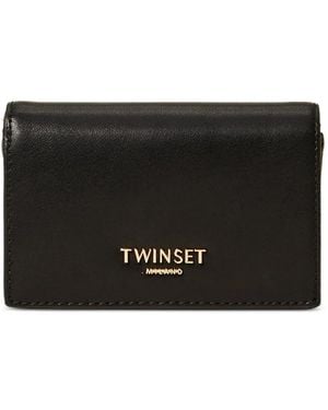 Twinset Logo-Appliqué Wallet - Black