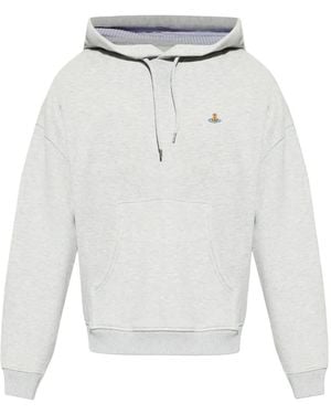Vivienne Westwood Logo-Detail Hoodie - White