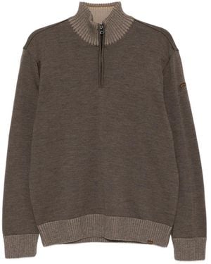Paul & Shark Wool Half-Zip Jumper - Brown