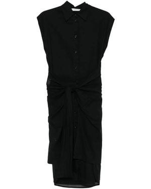 Tela D.Piramid Shirt Midi Dress - Black