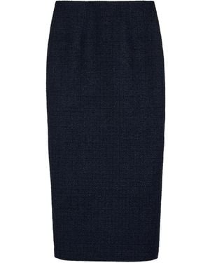 Roland Mouret Textured Pencil Skirt - Blue